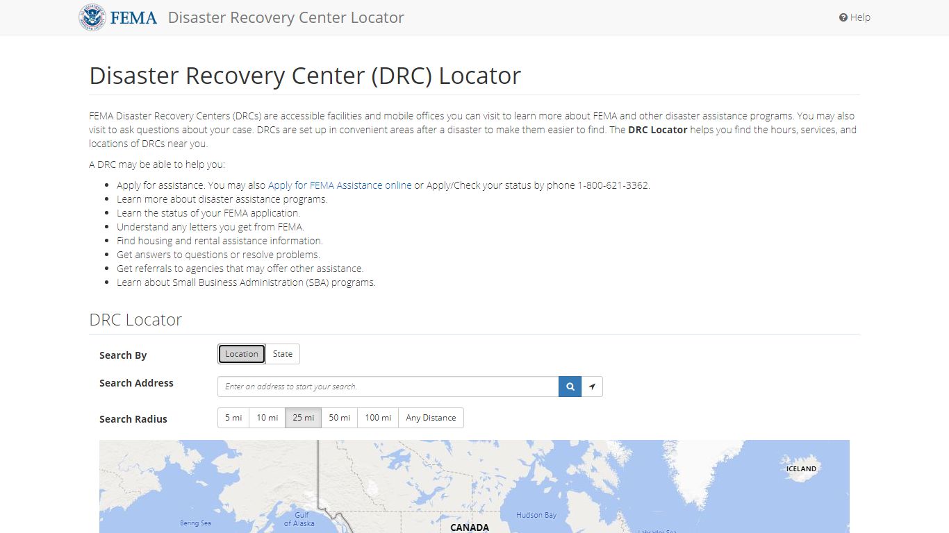 DRC Locator - FEMA